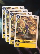 x4 Majiramon EX3-032 C Playset Digimon TCG Draconic Roar