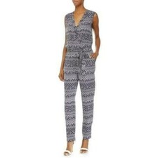 DVF Diane von Furstenberg Rawena Moroccan Ditsy Midnight Jumpsuit silk new 10
