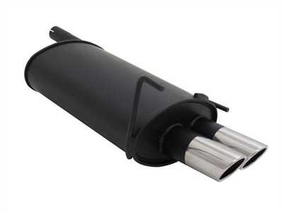 NOVUS Sportauspuff Endschalldämpfer 2x76mm SR passend für MERCEDES W202 CLK W208