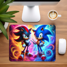 Sonic and Shadow Custom Non-Slip Neoprene Mouse Pad Home Office