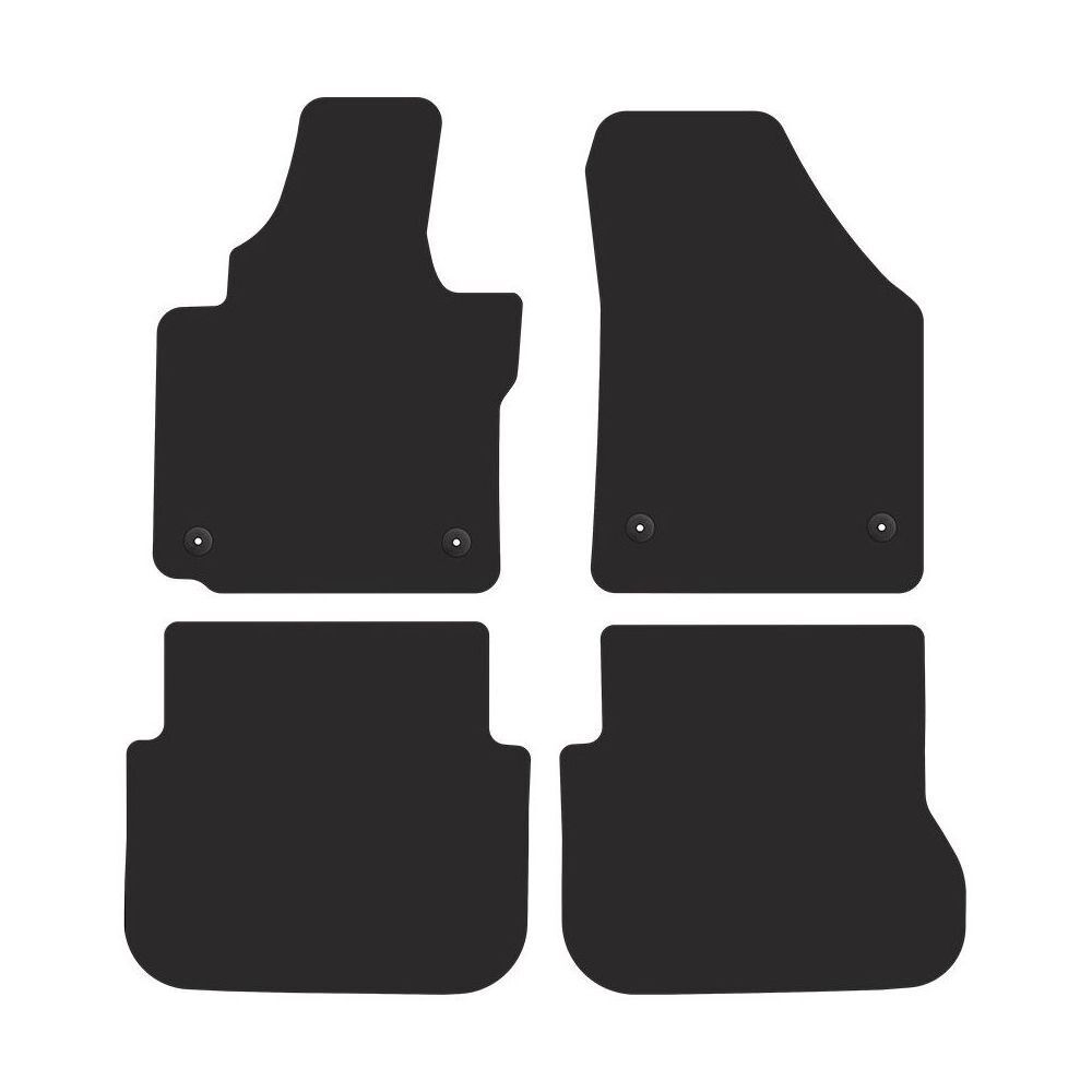 Tapis de sol velours VW Caddy III tapis voiture cuir noir moquette VW03-1