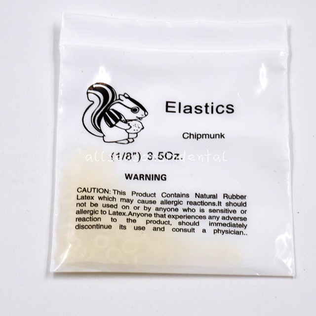 100 Pcs/Pack Dental Orthodontic Animal Rubber Bands Elastics Latex
