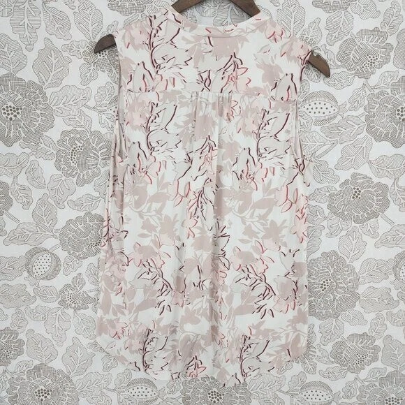 Classiques Entier 真丝混纺 V 领花卉印花无袖背心 L 码 — 第 2/4 张图片