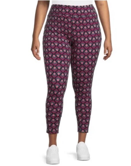Terra And Sky Women’s Geo Emerald Leggings Size  1X NWT
