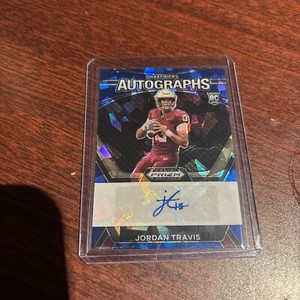 2024 Panini Prizm Draft Picks- Blue Ice Prizm- Auto Jordan Travis /75