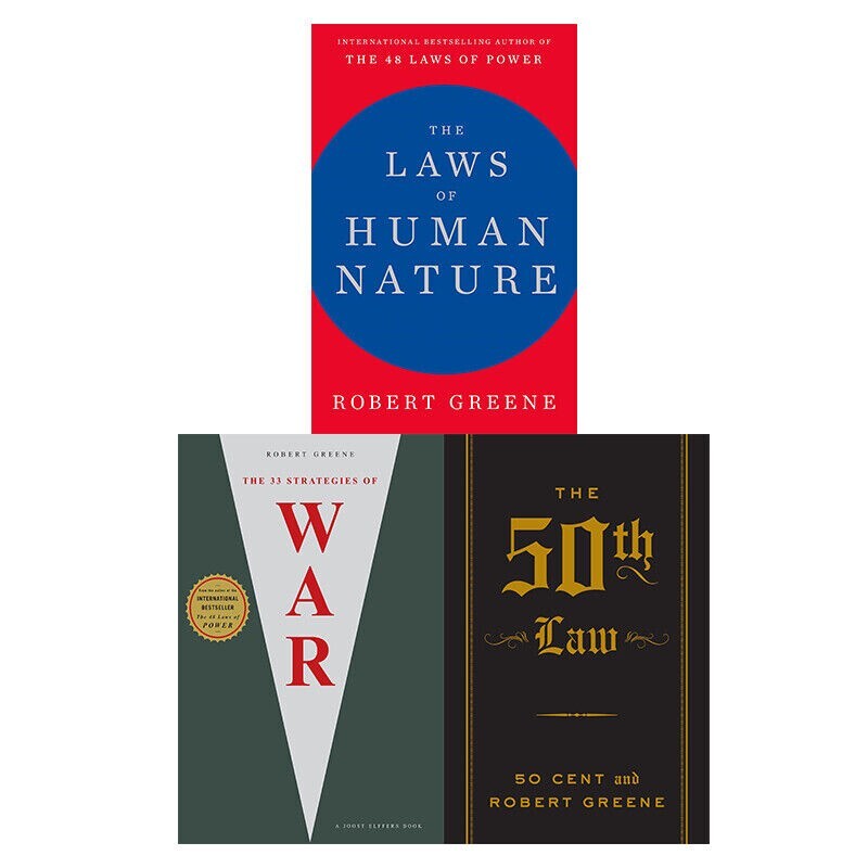 Robert Greene Collection 3 Books Set Laws of Human Nature,50th Law,33 Strategies