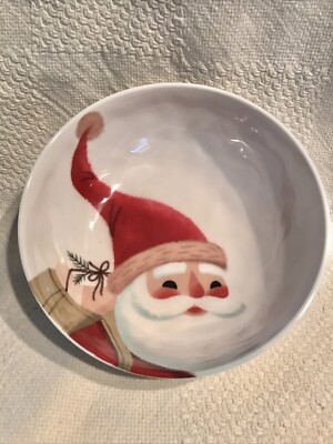 (1) Target Wondershop (2018) Melamine Bowl 7¼'' X 3  Christmas Santa Claus NEW