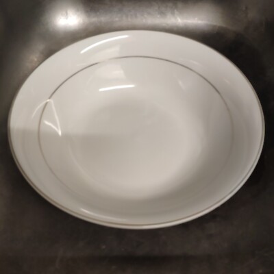 Large Ceramic Pottery Bowl inch Gold Lining Fruit Cereal