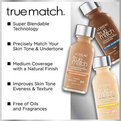 L'Oreal True Match Super-Blendable Makeup (Warm/Neutral/Cool) 1oz/30ml YOU PICK!