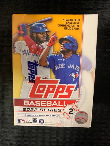 2022 TOPPS SERIES 2 BLASTER EXCLUSIVE COMMEMORATIVE RELIC CARD PER BOX
