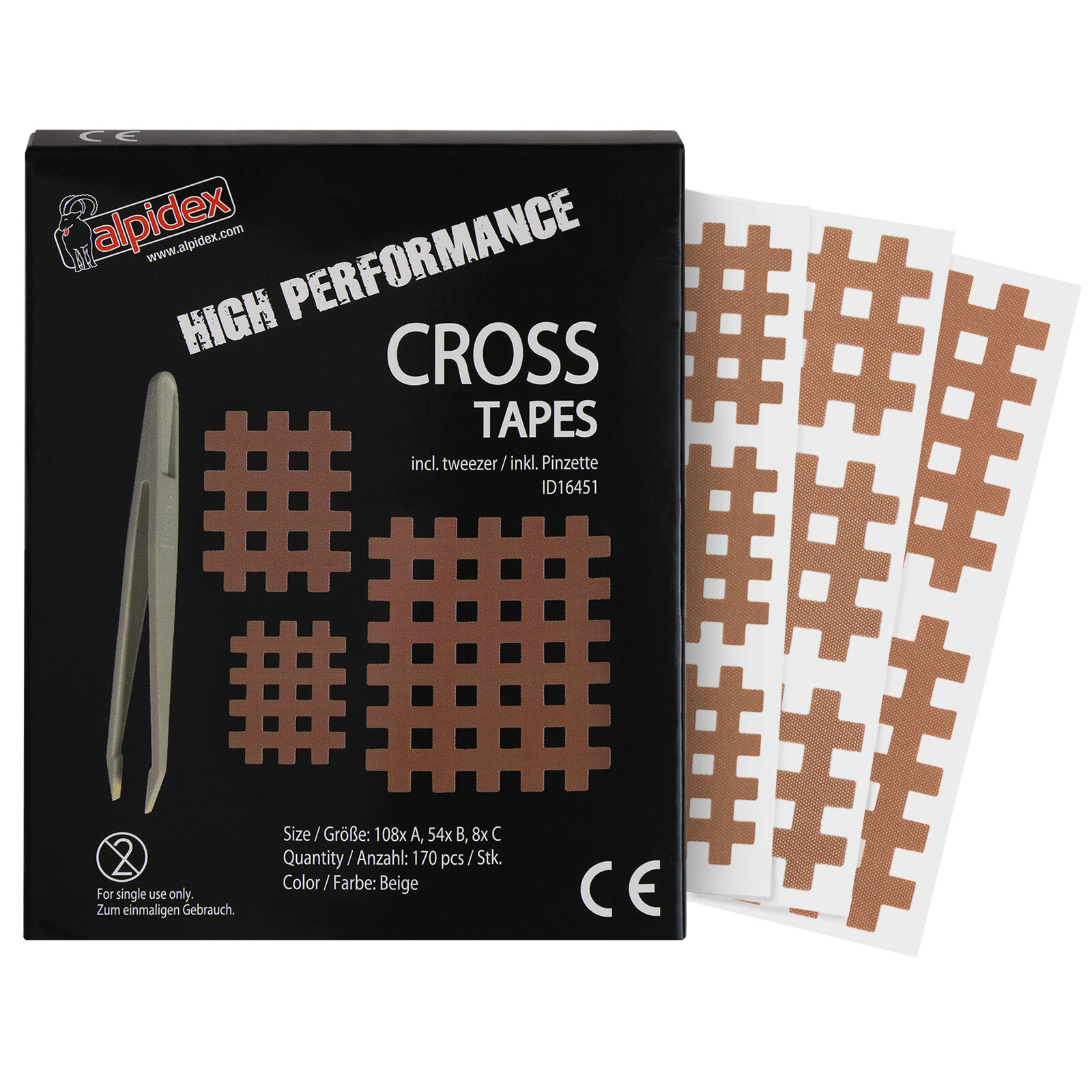 Cross Tape Gitter Tapes Trigger Gitterpflaster Akupunktur Pflaster mit Pinzette