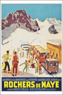 TRAIN ROCHERS NAYE R103 - POSTER HQ 50x70cm eines VINTAGE POSTERS