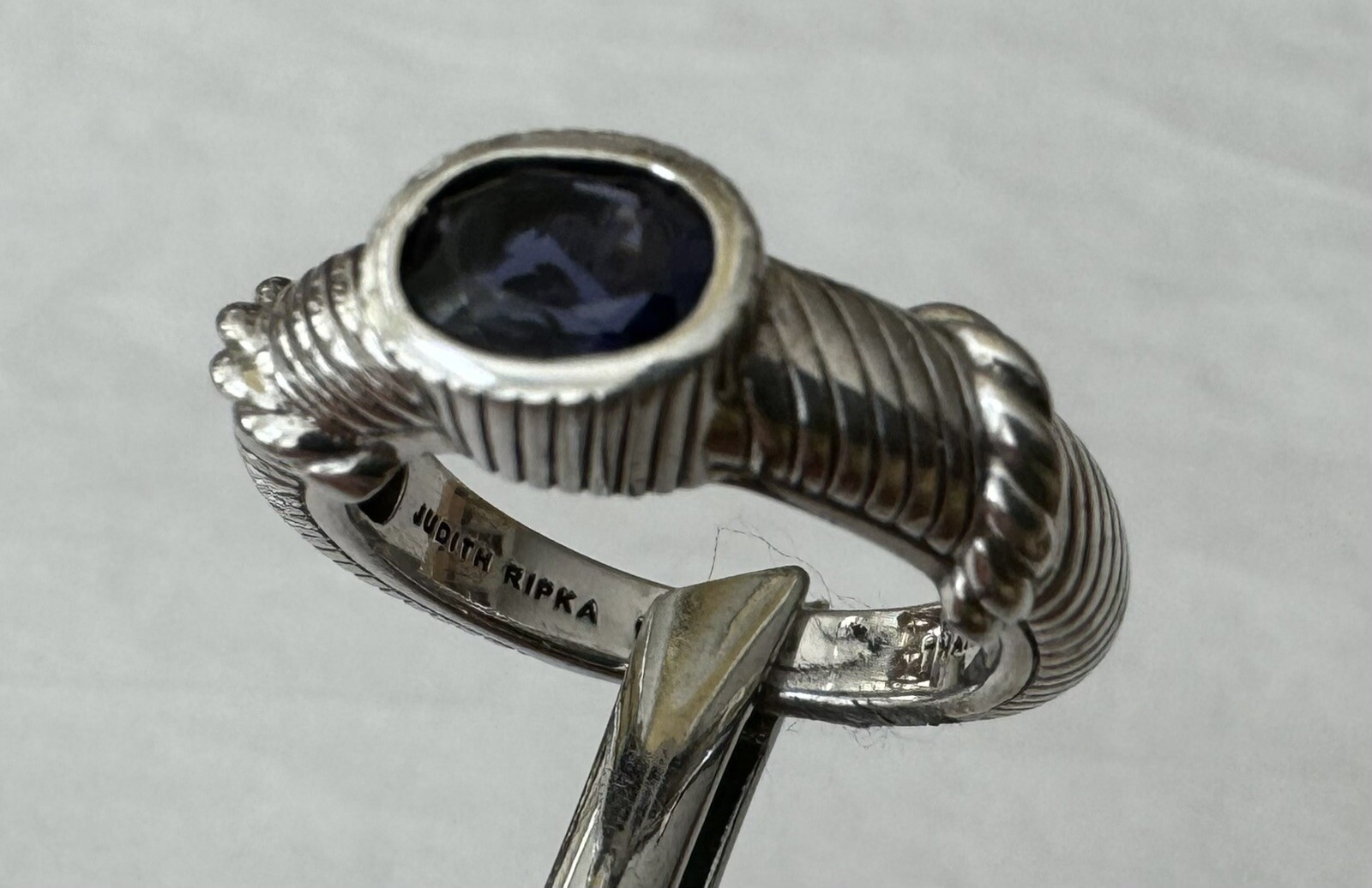 Premium Estate Judith Ripka Dark Blue Purple Iolite Sterling Silver ...