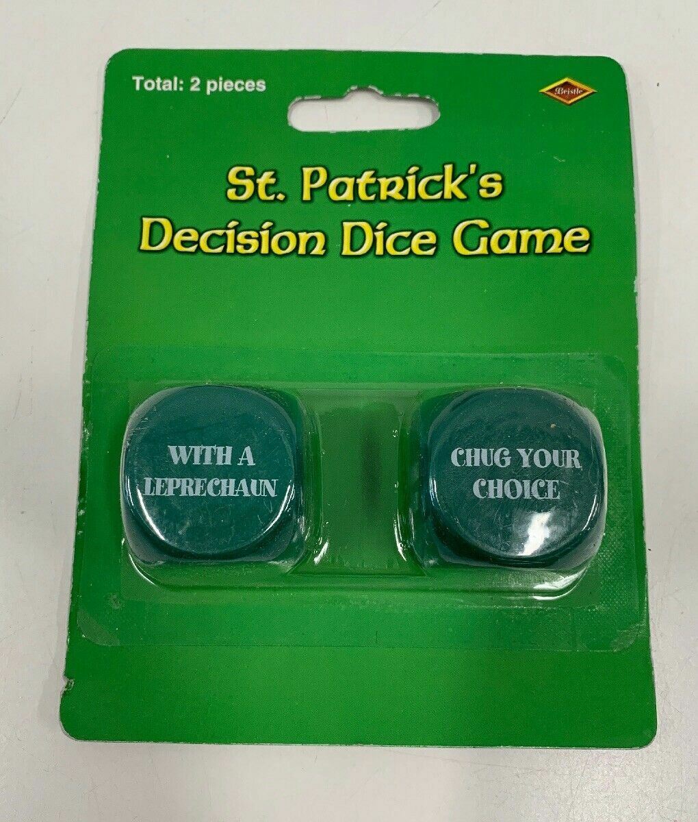 St Patrick Decision Dice Game -- St. Patrick Drinking Game -- NEW St Paddys  Day | eBay