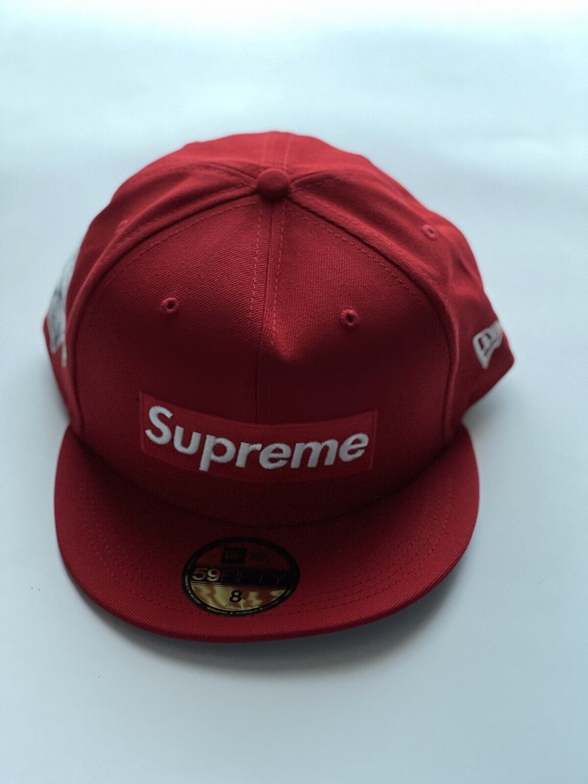 Supreme New Era Money Box Logo Hat Red size 8