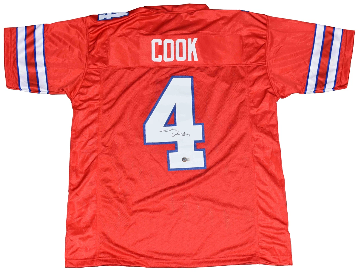 JAMES COOK SIGNED AUTOGRAPHED BUFFALO BILLS 4 RED JERSEY BECKETT