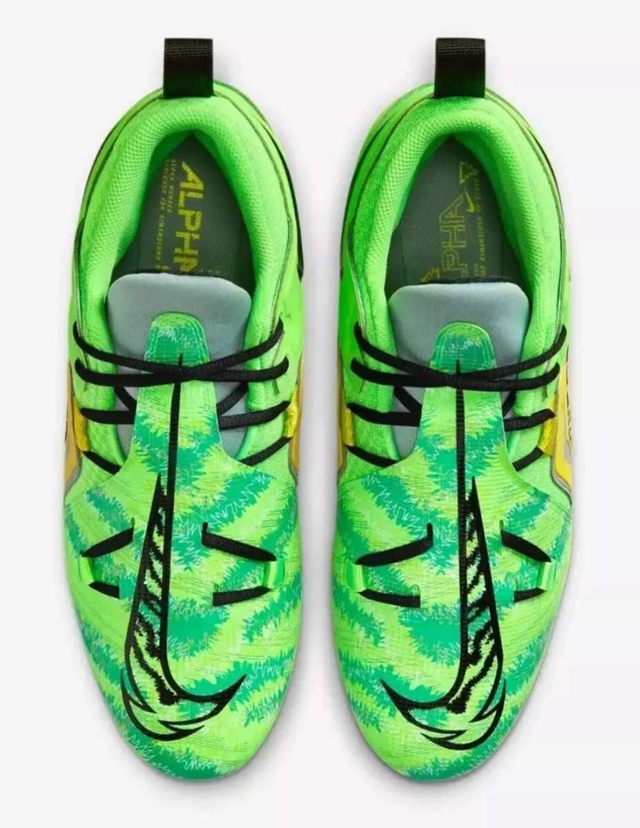 NEW Nike Alpha Menace Pro 3 Football Cleats Shoes, Green/Yellow