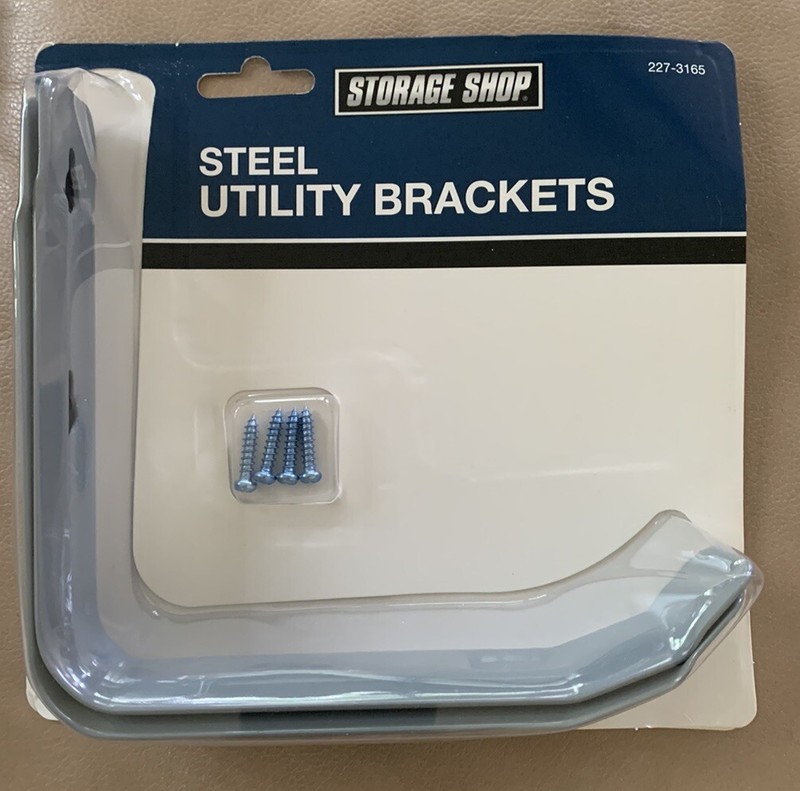 NEW Lot of 10 Steel Utility Brackets - Wall Mount Handy Hanger 5 - 2 Packs