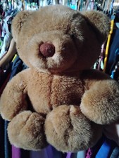 vintage dakin basic teddy bear large fluffy plush brown toy bear