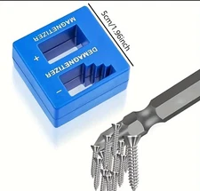 Magnetizer and Demagnetizer for Steel Screwdrivers, Screws, Sockets, Nuts, Nail