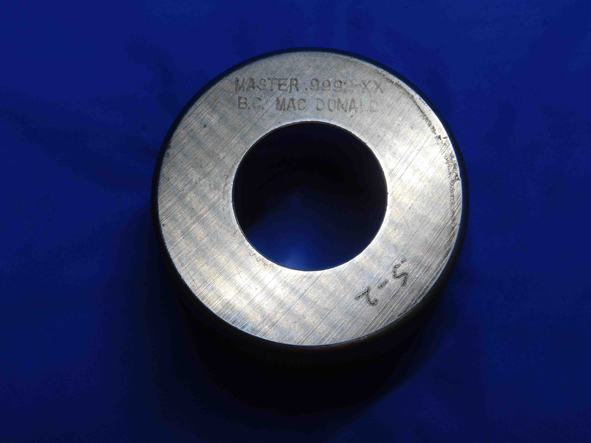 9992 CLASS XX MASTER PLAIN BORE RING GAGE 1.0000 -.0008 UNDERSIZE