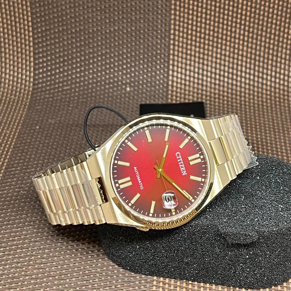 Citizen Tsuyosa NJ0153-82X Red Dial Analog Automatic Gold Tone 