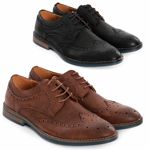 SCARPA DERBY BROGUE UOMO DRUDD IN PELLE COLORE MARRONE LEGNO U19DD02