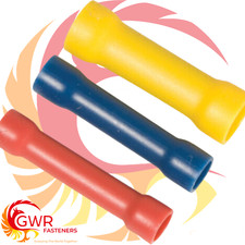 Fully Insulated Straight Butt Connectors Electrical Crimp Terminals Wire Cable