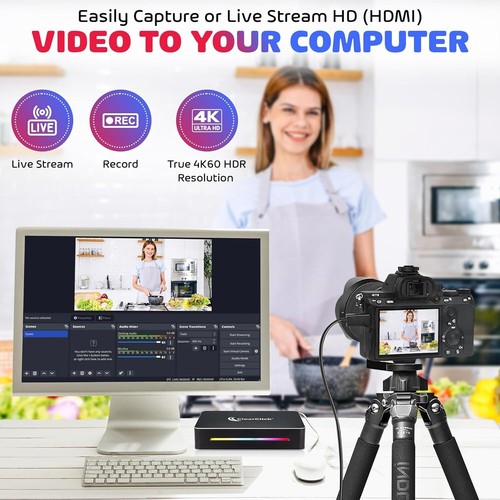 4K HD Extreme Video Capture Box Live Stream True 4K60 Rcrdng HDMI Input Pas - Picture 5 of 6