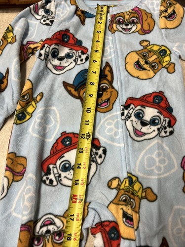 NWT Paw Patrol Toddler 4T Boy's Blue Soft Fleece Footed Pajama Sleeper One Piece - Picture 4 of 6