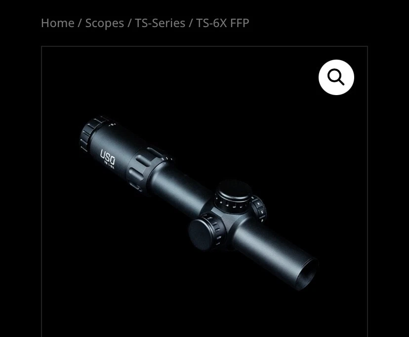 Mira óptica de EE. UU. NUEVA Y SIN USAR modelo TS-6X FFP potencia: 1-6x tamaño retícula de 24 mm JNG Foto 4 de 4