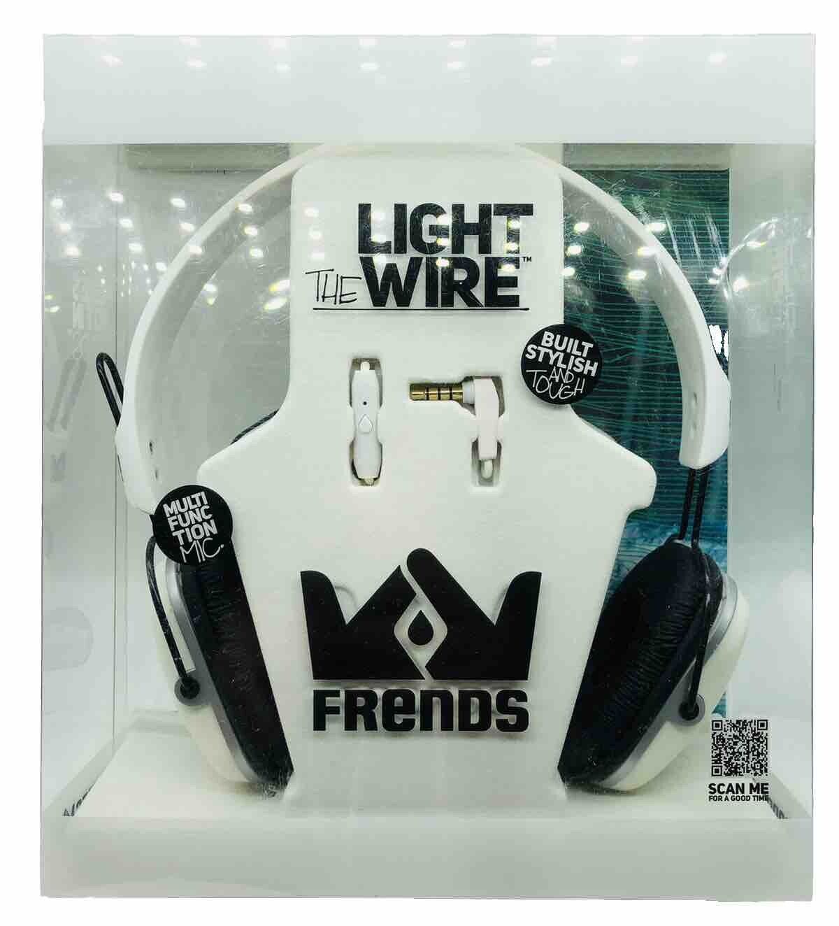 NEW FRENDS The Light Wire White Retro Vintage Style Headphones W/ Mic One Size