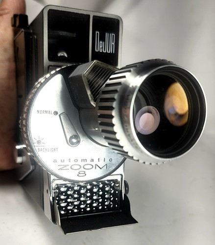 Vintage DeJur Zoom Electra Full Automatic 8MM Movie Camera Leather Case Untested - Picture 20 of 20