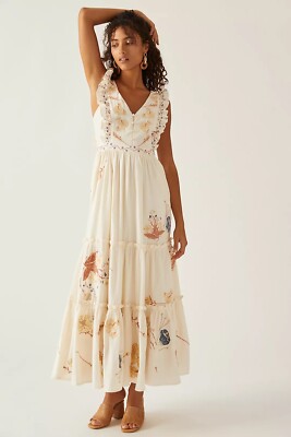 allison new york embroidered dress EMBROIDERED MILEY HALTER DRESS