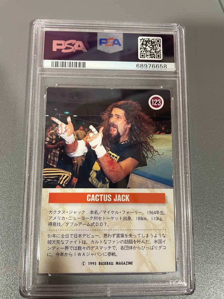 CACTUS JACK 1995 BBM JAPAN PRO WRESTLING ROOKIE CARD - PSA 8 NM