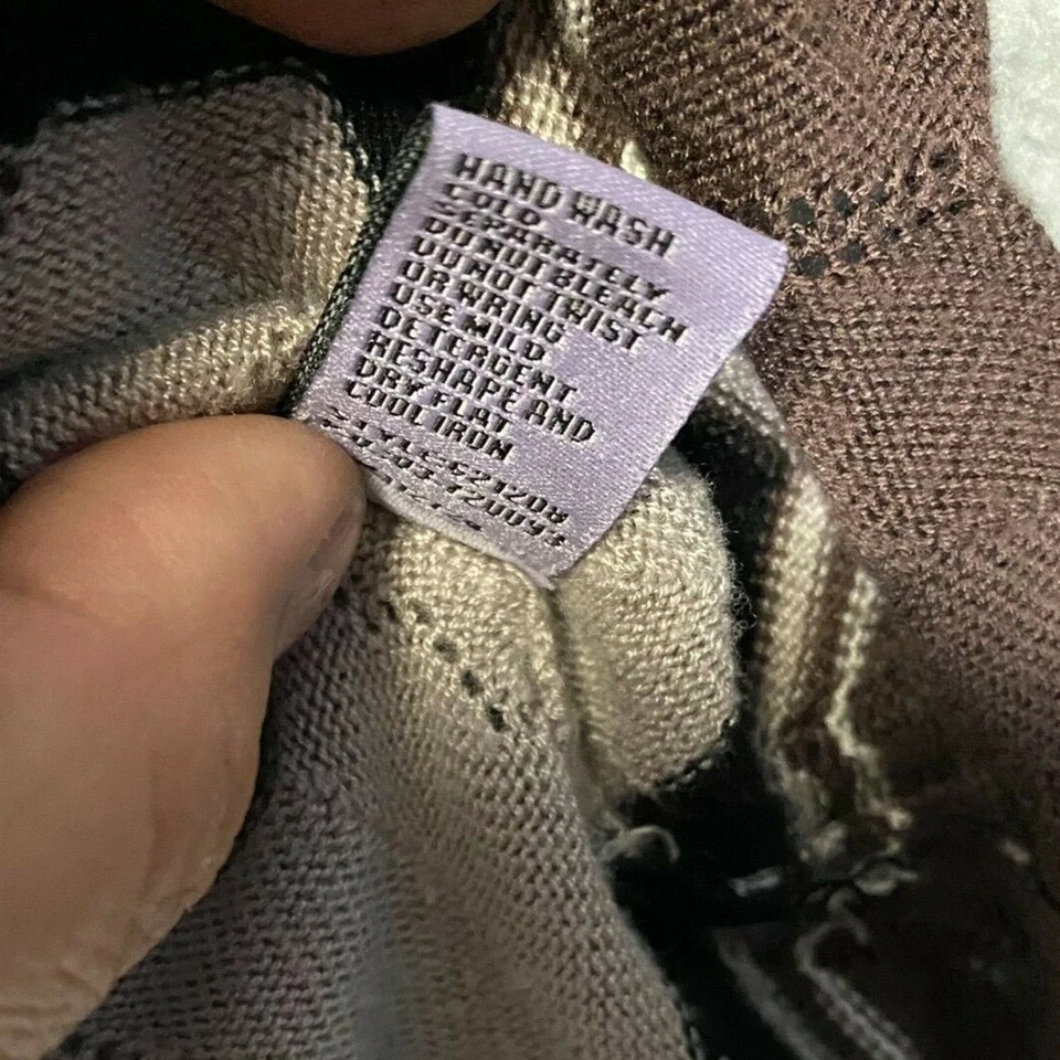 Michelle Nicole Marrón Suéter Blusa Mangas Kimono Pequeño Estampado Chevron Foto 4 de 4