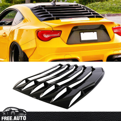 Rear Window Louvers Cover Fits 13-20 Scion FRS/Subaru BRZ/Toyota 86 Gloss Black