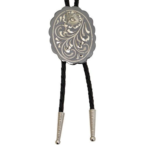 BT-258 Bolo Tie (cravate usa)Eagle & Star Banner with Turquoise Inlay unisexe | la joya-western