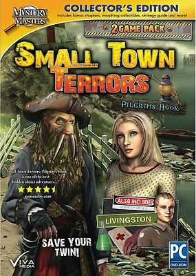 SMALL TOWN TERRORS PILGRIMS HOOK + LIVINGSTON CE 2 PackHidden Object PC Game NEW