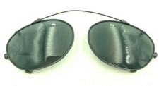 Vintage Calvin Klein 510C Black Metal Oval Clip-on Sunglasses Eyeglasses Frames