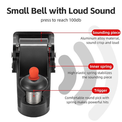 ROCKBROS Bike Bell Ring Cycling Horn Handlebar Hidden Bell Crisp 100dB Mini Bell - Picture 5 of 14