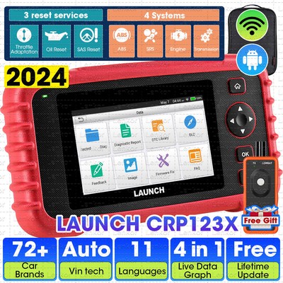 LAUNCH CRP123X OBD2 Scanner ABS SRS Code Reader Check Engine Car Diagnostic Tool