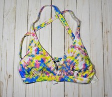 Women's Jessica Simpson Go Flow Swim Bra Top Size L, D Spritz Multicolor Bikini