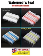 10-100X Waterproof Solder Seal Sleeve Heat Shrink Butt Wire Connectors Terminals