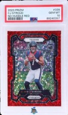 2023 CJ Stroud PSA 10 Prizm No Huddle Red Prizm #339 23/70