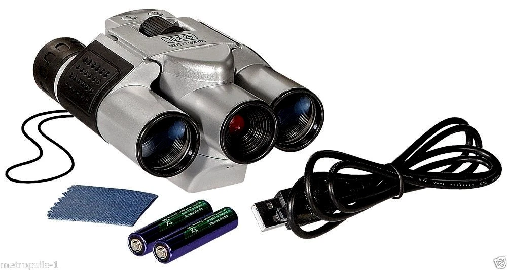 EMERSON 10x25 DIGITAL CAMERA BINOCULARS W MOUNT STRAP USB