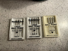 Lot of 13 Stretch  Sew Sewing Machine Needles 4-Size 9, 5-Size 11, 4-Size 14