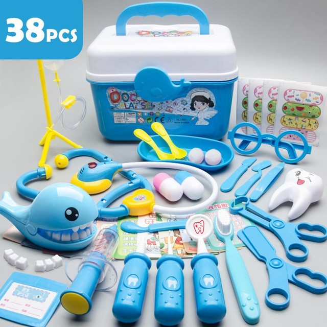 38 teiliges Kinder Ärzte Set Krankenschwester Zahnarzt Kit Anziehkostüme Rol 38 teiliges Kinder Ärzte Set Krankenschwester Zahnarzt Kit Anziehkostüme Rol