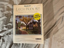 WonderArt Latch Hook Kit Country Cottages 20 x 27 New Sealed