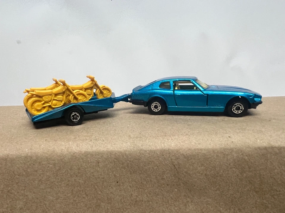 Vintage MATCHBOX 900 - TP-21 DATSUN 260Z & MOTORCYCLE TRAILER Clean - Image 4 of 4
